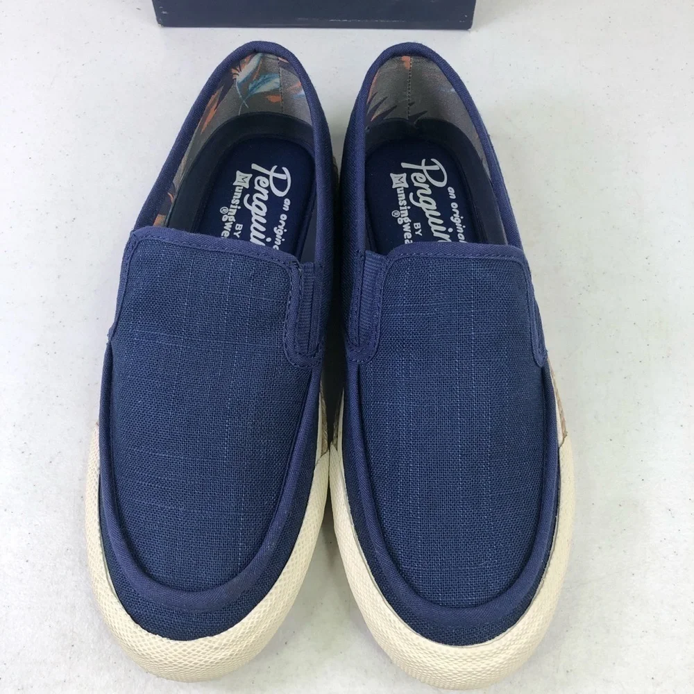 ORIGINAL Penguin Rodney Navy Slip On Loafers